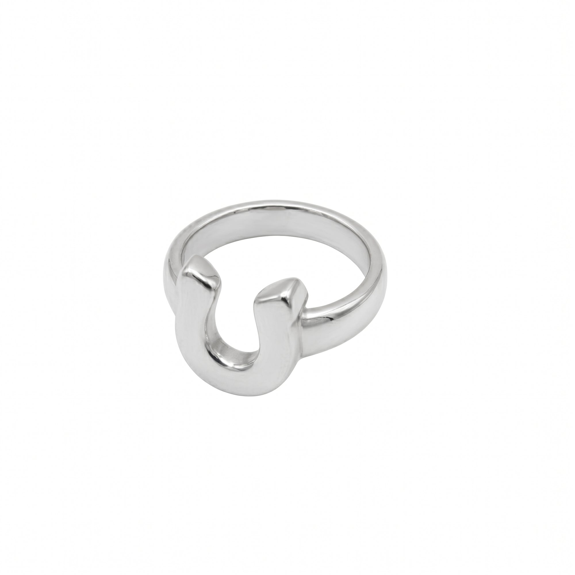 Sterling Silver Chunky Horseshoe Ring