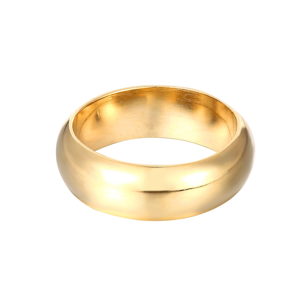 18ct Gold Vermeil Curved Rounded Band Ring