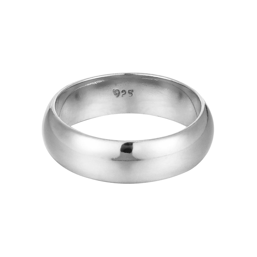 Sterling Silver Plain Band Ring (Mens)
