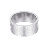 Sterling Silver Hammered Chunky Band Ring (Mens)