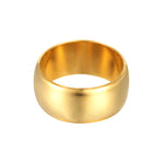18ct Gold Vermeil Thick Round Curved Ring (Mens)