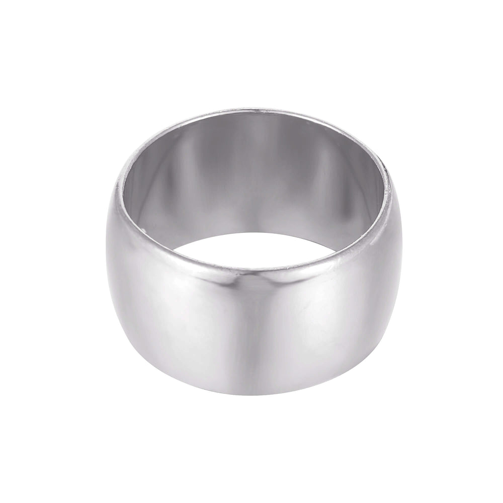 Sterling Silver XL Rounded Band Ring (Mens)