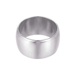 Sterling Silver Extra Wide Rounded Band Ring