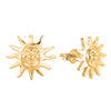 18t Gold Vermeil Sun Stud Earrings - Seol Gold