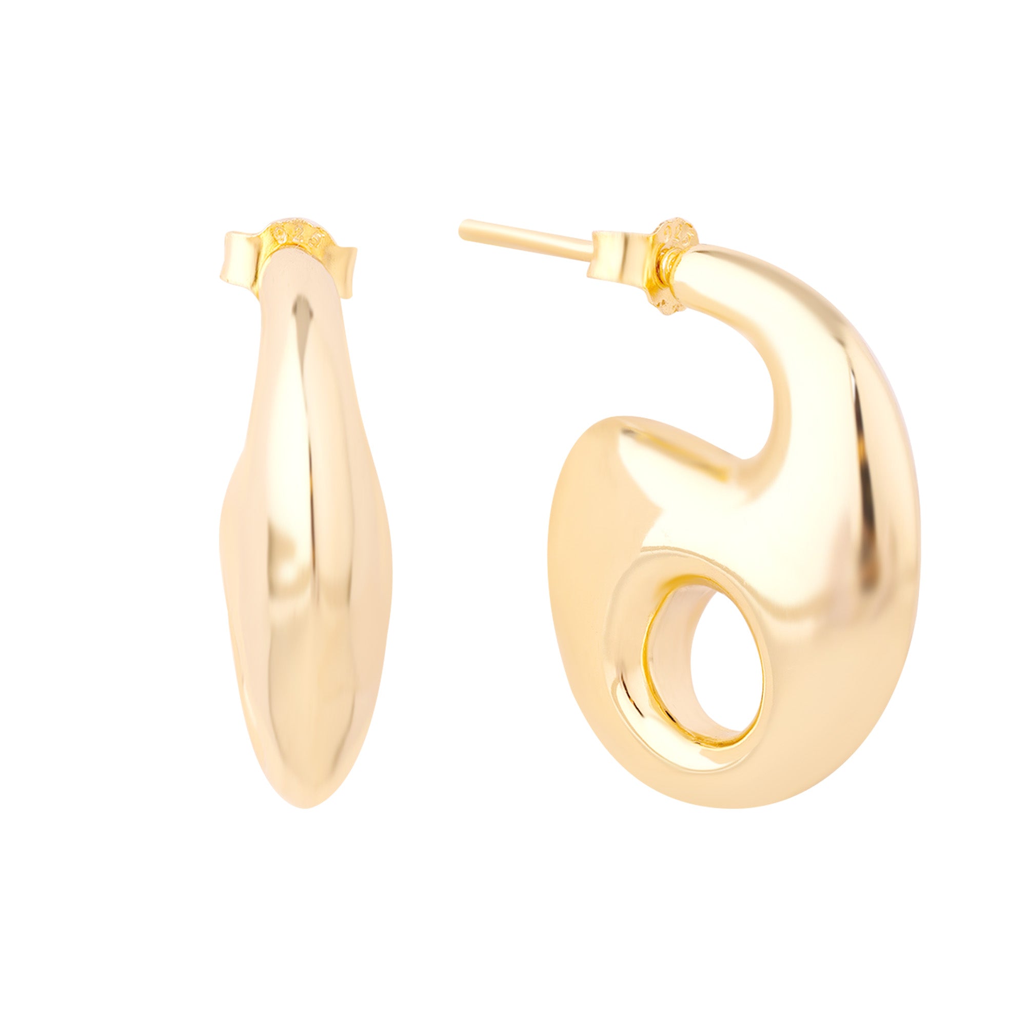Seol Gold - 18ct Gold Vermeil Mariner Link Studs