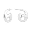 Silver hoop earrings on a white background - Seol Gold