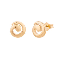 18ct Gold Vermeil Spiral Stud Earrings - seolgold