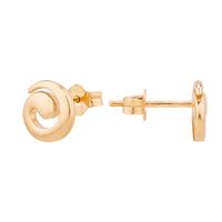 18ct Gold Vermeil Spiral Stud Earrings - seolgold