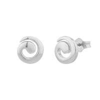 Sterling Silver Spiral Stud Earrings - seolgold