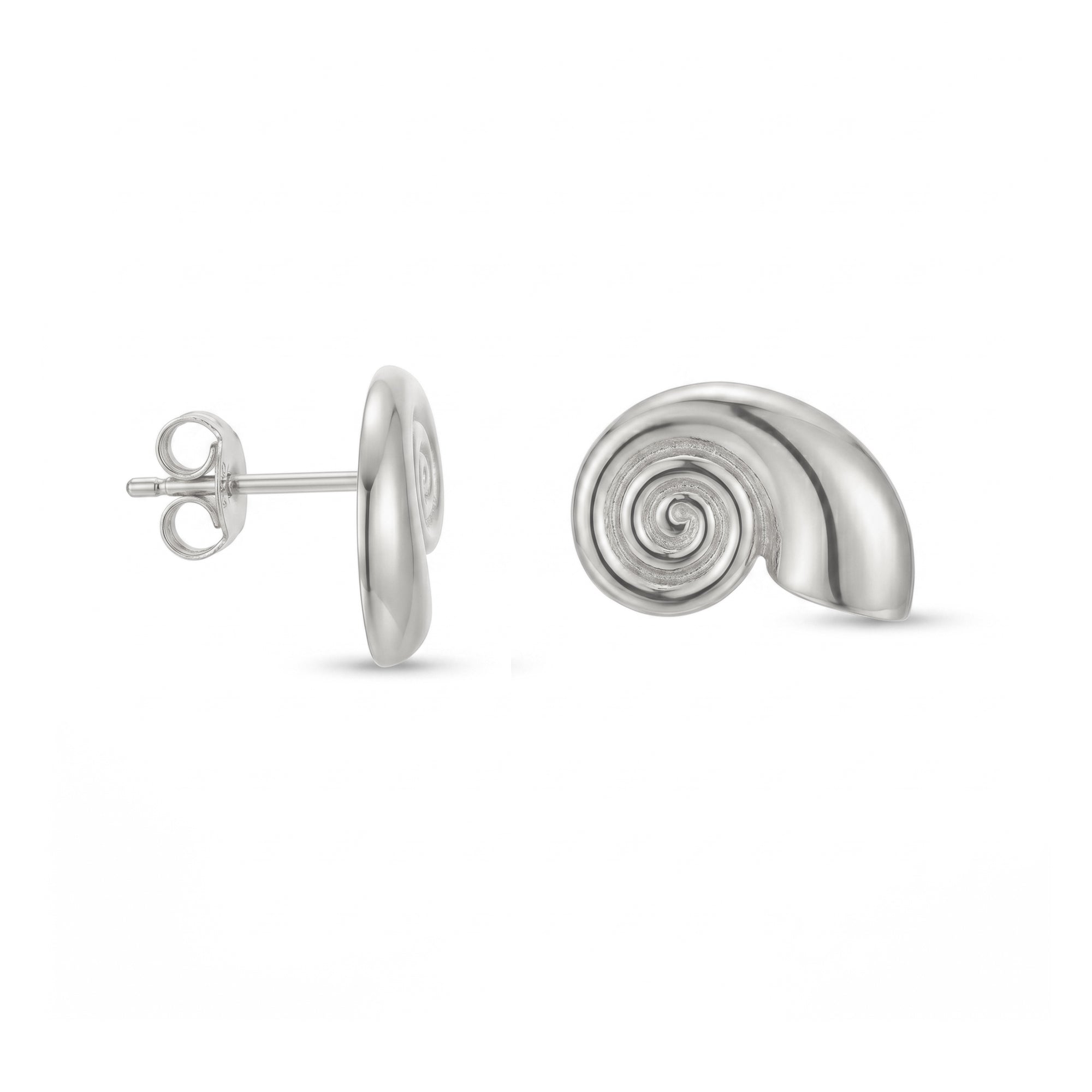 Sterling Silver Shell stud earrings - seolgold