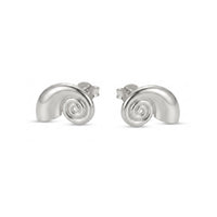 Sterling Silver Shell stud earrings - seolgold