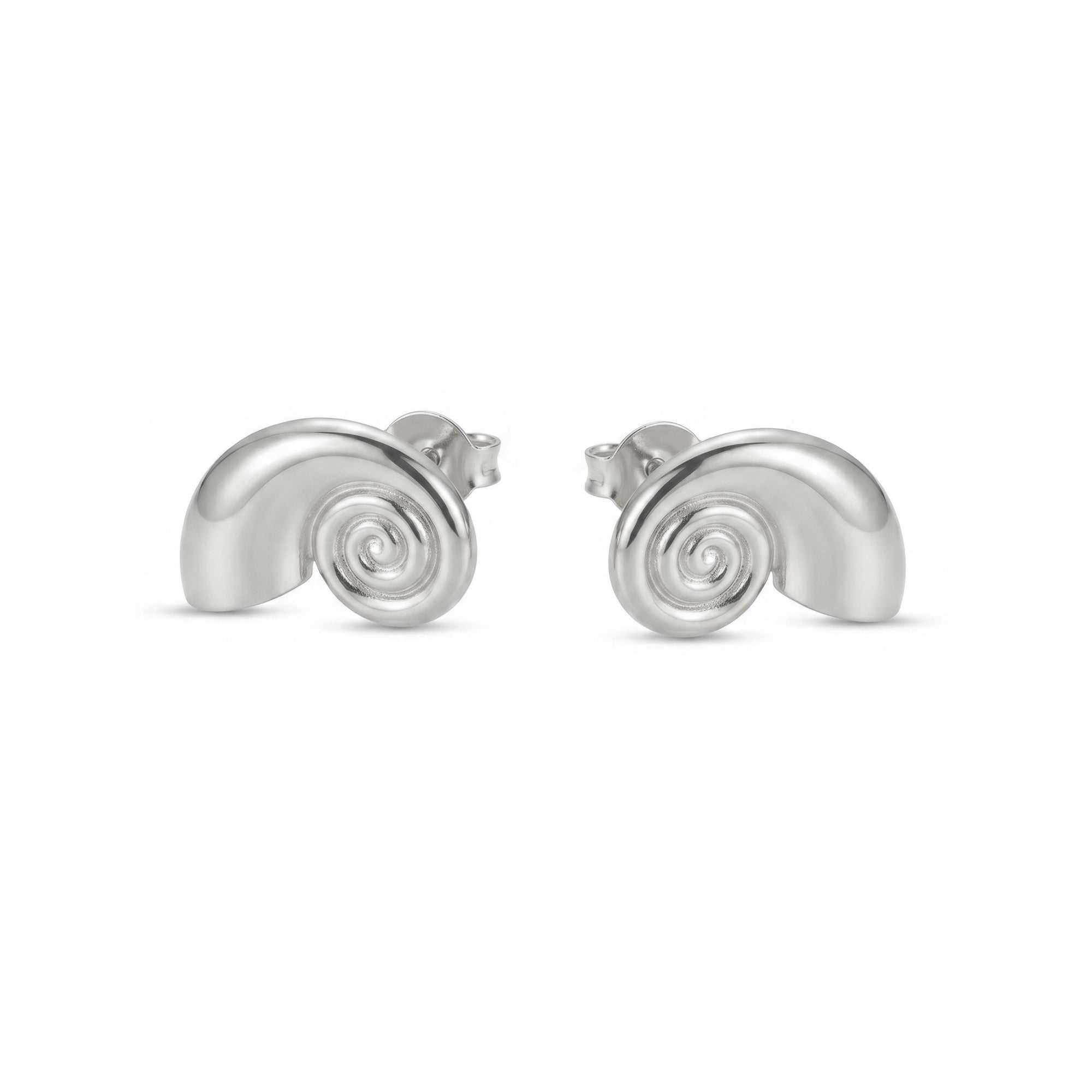 Sterling Silver Shell stud earrings - seolgold