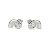 Sterling Silver Shell stud earrings - seolgold