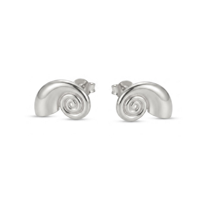 Sterling Silver Shell stud earrings - seolgold