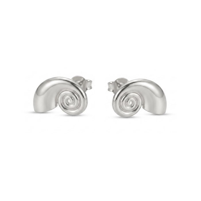 Sterling Silver Shell stud earrings - seolgold