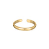 18ct Gold Vermeil Rounded Plain Toe Ring - seolgold