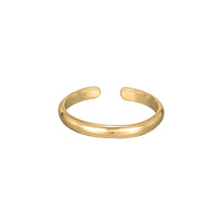18ct Gold Vermeil Rounded Plain Toe Ring - seolgold