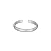 Sterling Silver Rounded Plain Toe Ring - seolgold