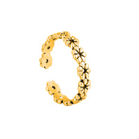 Gold Daisy Flower Toe Ring - seolgold