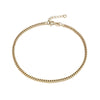 gold curb chain anklet - seolgold