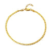 18ct Gold Plated Mariner Anchor Chain Anklet