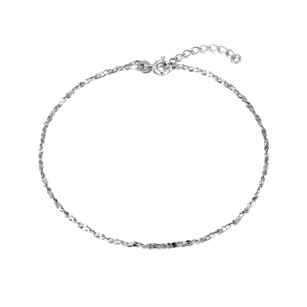 Sterling Silver Twisted Serpentine Anklet