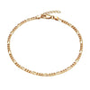 gold figaro chain anklet - seolgold