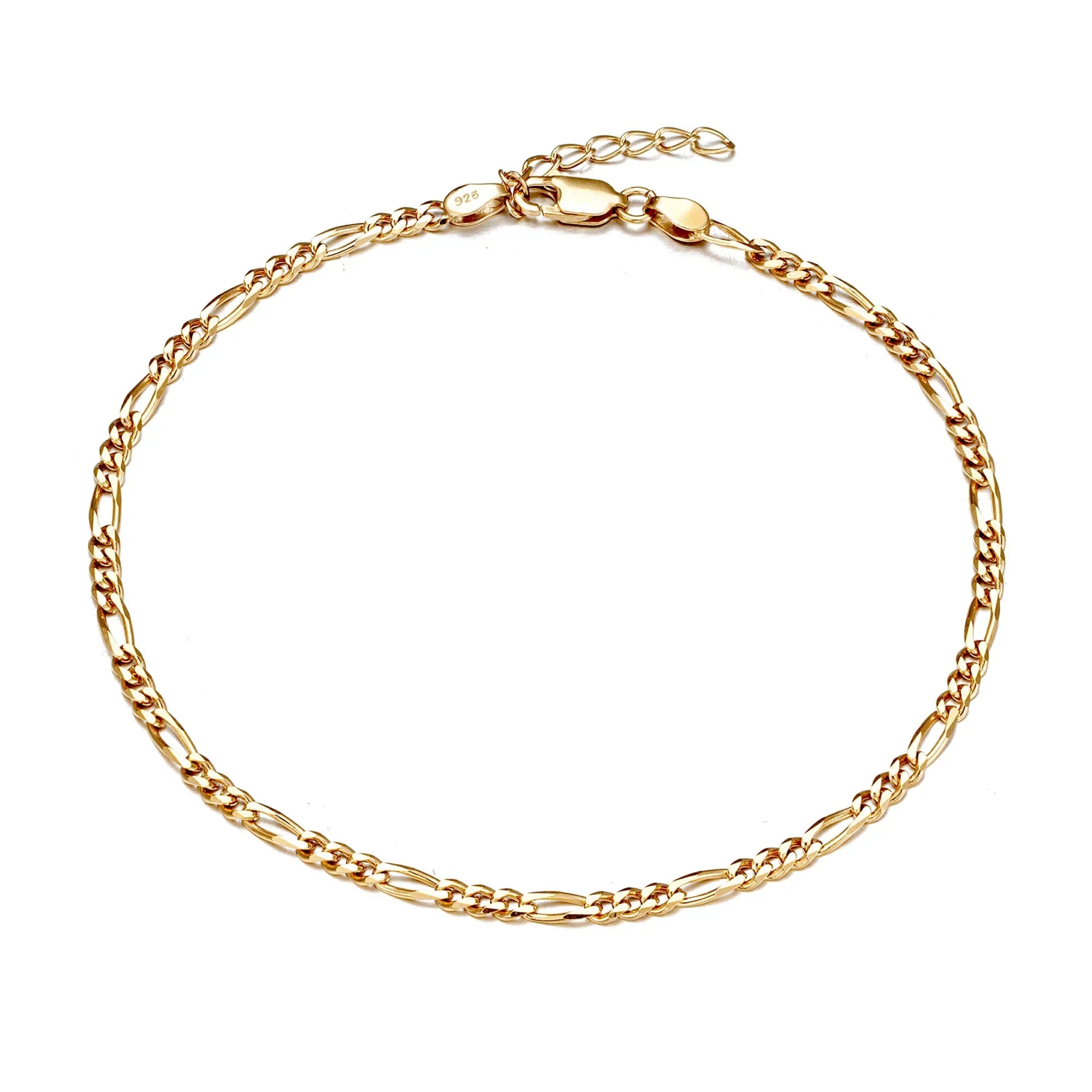 gold figaro chain anklet - seolgold