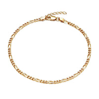 gold figaro chain anklet - seolgold