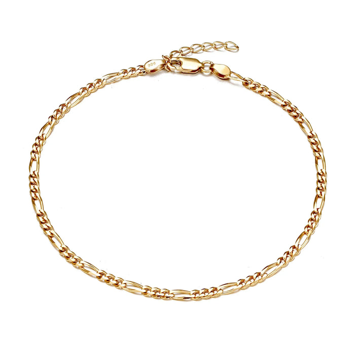 gold figaro chain anklet - seolgold