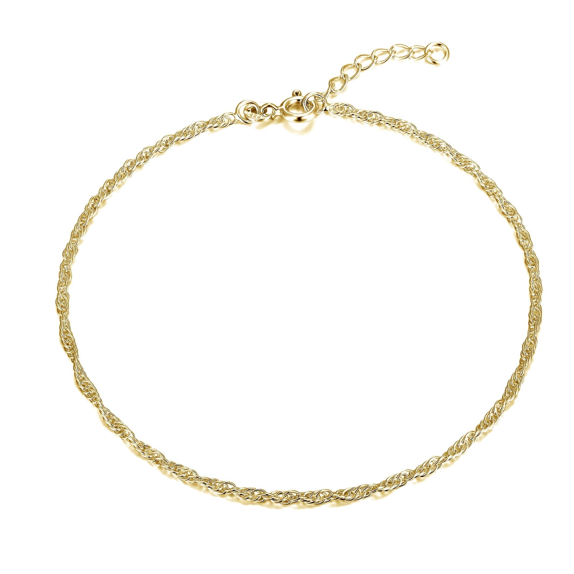 gold rope ankle chain - seol-gold