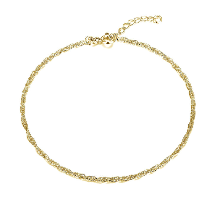 gold rope ankle chain - seol-gold