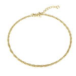 18ct Gold Vermeil Twisted Curb Anklet