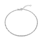 Sterling Silver Twisted Curb Anklet
