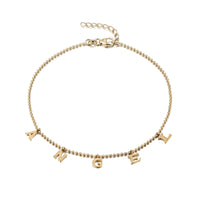 Angel Charm Anklet - seol-gold