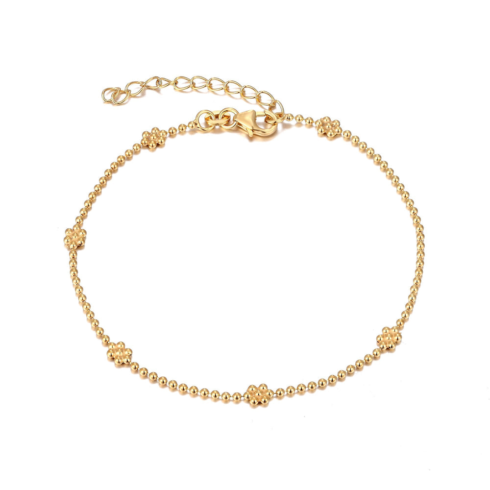 18ct Gold Vermeil Daisy Chain Anklet