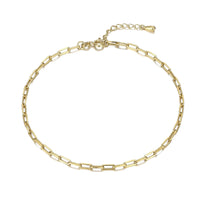 gold paperclip anklet - seolgold