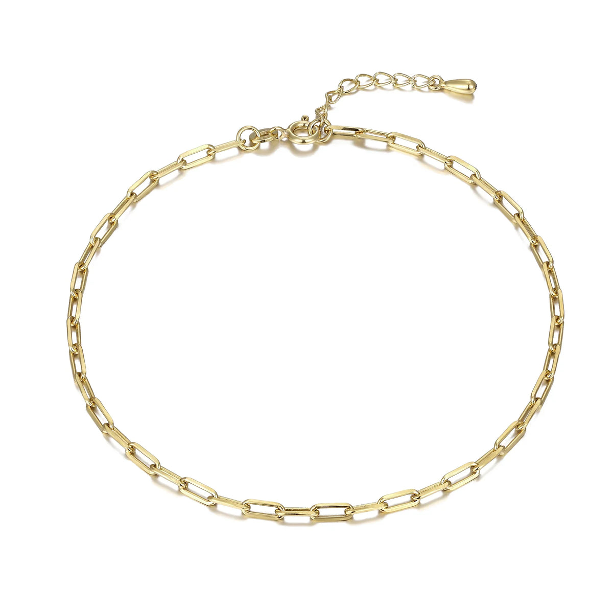 gold paperclip anklet - seolgold