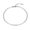 silver paperclip anklet - seolgold