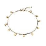 Gold charm ankle chain - seol-gold