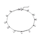 Sterling Silver Disc Charm Anklet
