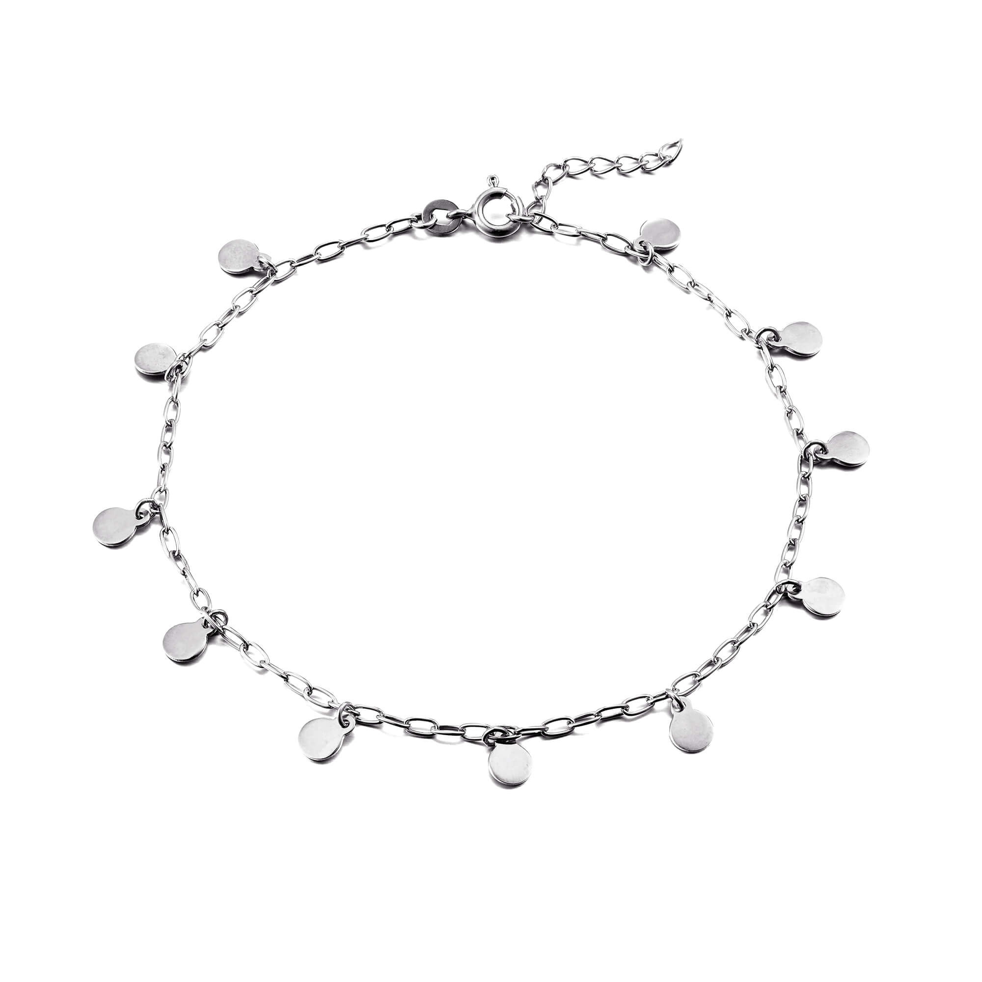 Silver chain anklet -seol gold 