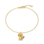 gold palm tree anklet - seolgold