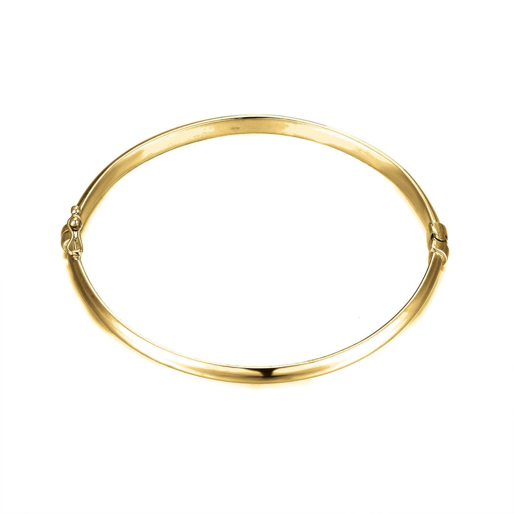 18ct Gold Vermeil Chunky Rounded Bangle (Mens)
