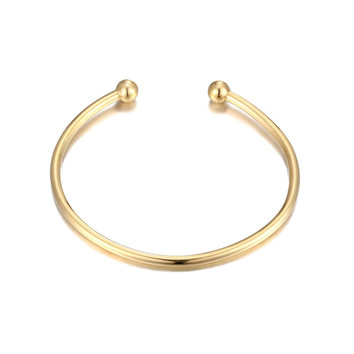 gold torque bangle - seolgold