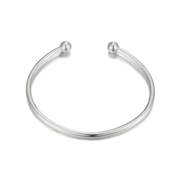 Silver Torque Bangle - seol-gold