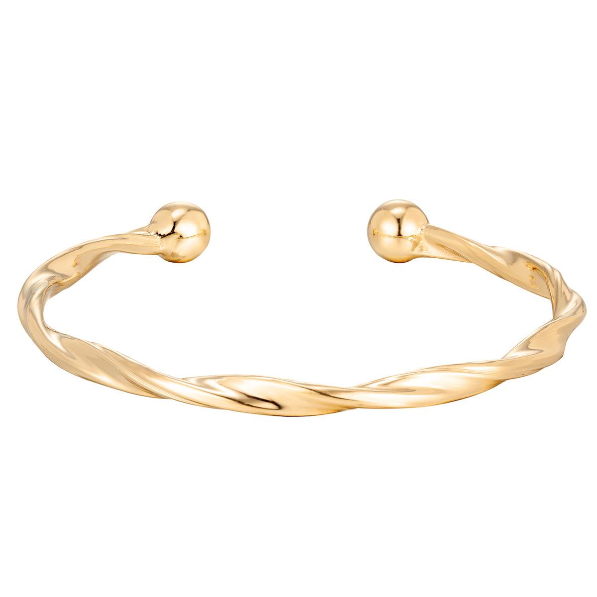 18ct Gold Plated Twist Torque Bangle