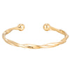 Seol Gold - 18ct Gold Vermeil Twist Torque Bangle