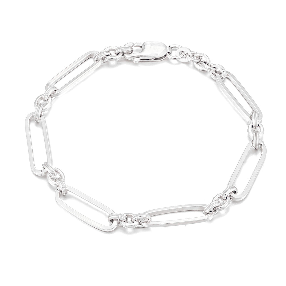 Sterling Silver Chunky Link Chain Bracelet (Mens)