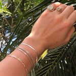 silver Figaro Chain Bracelet - seol-gold